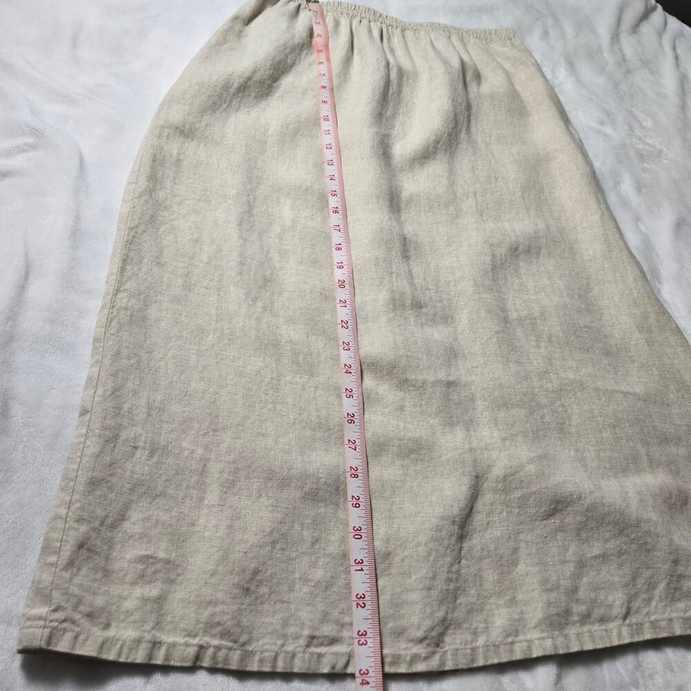 Talbots 100% Irish Linen Midi Skirt Neutral – L - Picture 6 of 9